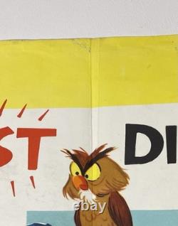 Rare 1963 ORIGINAL SWORD IN THE STONE Vintage Movie Poster UK Quad FIRST RELEASE