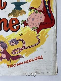 Rare 1963 ORIGINAL SWORD IN THE STONE Vintage Movie Poster UK Quad FIRST RELEASE