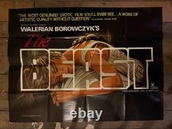 Rare 1975 THE BEAST UK Quad Poster -Walerian Borowczyk Cult Erotic Film Original