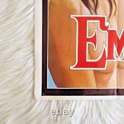 Rare 1977 ORIGINAL quad EMMANUELLE 3 film POSTER retro pinups vintage soft porn