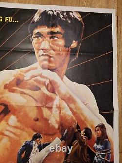 Rare Original 1976 Legend of Bruce Lee Movie Quad Cinema Poster Lee Roy Lung