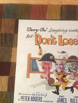 Rare Original Carry On Dont Lose Your Head Film Quad Poster