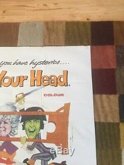 Rare Original Carry On Dont Lose Your Head Film Quad Poster