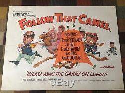Rare Original Carry On Follow That Camel Film Quad Poster
