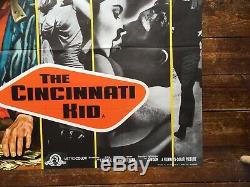 Rare, Original The Cincinatti Kid 1965 Quad Film Poster
