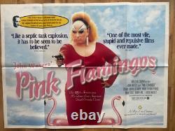 Rare Pink Flamingos 25th Anniversary Original UK Quad Poster folded v good cond