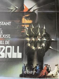 Rare ROLLERBALL Vintage Original 1975 First Release Movie Poster UK Quad 30x40