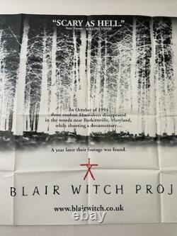 Rare TEASER for BLAIR WITCH PROJECT Vintage Original 1999 Movie Poster UK Quad
