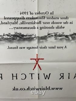 Rare TEASER for BLAIR WITCH PROJECT Vintage Original 1999 Movie Poster UK Quad