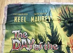 Rare Vintage 1962 DAY OF THE TRIFFIDS QUAD MOVIE POSTER 30x40 Horror Sci-Fi