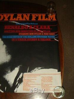 Rare Vintage THE BOB DYLAN FILM RENALDO & CLARA 1978 UK Quad POSTER