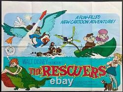 Rescuers Original Quad Movie Cinema Poster Disney FIRST RELEASE 1977