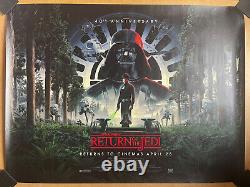 Return Of The Jedi 40th anniversary Original UK Cinema Quad Poster + Extra