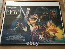 Return Of The Jedi Original Uk Quad Movie Poster 1983 Rolled London Underground