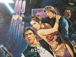 Return Of The Jedi Original Uk Quad Movie Poster 1983 Rolled London Underground