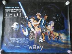 Return Of The Jedi Original Uk Quad Movie Poster 1983 Very Rare Rolled Poster