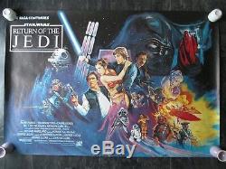 Return Of The Jedi Original Uk Quad Movie Poster 1983 Very Rare Rolled Poster