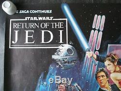 Return Of The Jedi Original Uk Quad Movie Poster 1983 Very Rare Rolled Poster