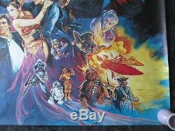 Return Of The Jedi Original Uk Quad Movie Poster 1983 Very Rare Rolled Poster