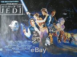 Return Of The Jedi Original Uk Quad Movie Poster 1983 Very Rare Rolled Poster