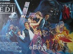 Return Of The Jedi Original Uk Quad Movie Poster 1983 Very Rare Rolled Poster