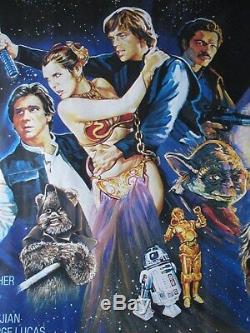 Return Of The Jedi Original Uk Quad Movie Poster 1983 Very Rare Rolled Poster