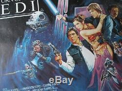 Return Of The Jedi Original Uk Quad Movie Poster 1983 Very Rare Rolled Poster