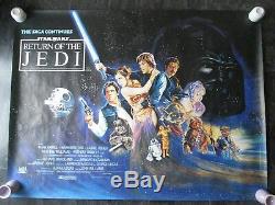 Return Of The Jedi Original Uk Quad Movie Poster 1983 Very Rare Rolled Poster