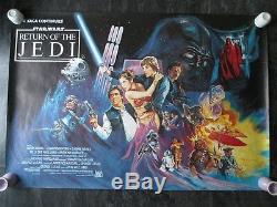 Return Of The Jedi Original Uk Quad Movie Poster 1983 Very Rare Rolled Poster