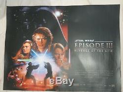 Revenge Of The Sith Original British Quad Film Poster 2005 Star Wars Ep 3