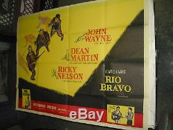 Rio Bravo/ Orig British Quad Movie Poster (john Wayne/howard Hawks)