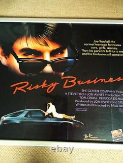Risky Business 1983 Tom Cruise Vintage Uk Quad Movie Poster Collecible Rare Gem