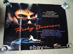 Risky Business 1983 Tom Cruise Vintage Uk Quad Movie Poster Collecible Rare Gem