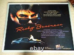 Risky Business 1983 Tom Cruise Vintage Uk Quad Movie Poster Collecible Rare Gem