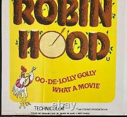 Robin Hood Original Quad Movie Cinema Poster Walt Disney 1973