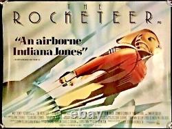 Rocketeer Original Quad Movie Poster Walt Disney Adventure 1991 ROLLED