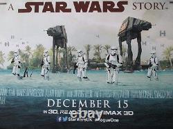 Rogue One Original Quad Poster 2016 D Sided Star Wars Uk Movie Cinema Poster