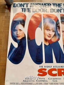 SCREAM UK British Quad Cinema Movie Poster RARE Original D/S Rolled 1996 40x30