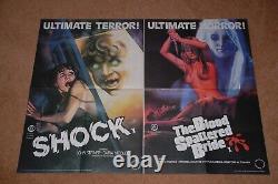 SHOCK / THE BLOOD SPATTERED BRIDE (1977/2) ORIG. UK QUAD POSTER in EX. COND