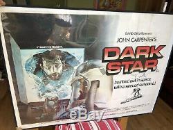 SIGNED JOHN CARPENTER Original Folded 1974 DARK STAR UK Quad Movie POSTER Sci-Fi