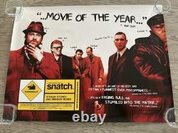 SNATCH UK QUAD ORIGINAL DOUBLE SIDED MOVIE POSTER 30 x 40 MINT BRAD PITT