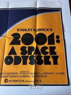 STANLEY KUBRICK'S 2001 A SPACE ODYSSEY (1968) RARE ORIG. 70s RR UK QUAD POSTER