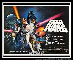 STAR WARS 1977 30 x 40 Uk Quad Movie Poster Original