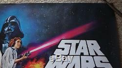 STAR WARS 1977 RARE ORIGINAL MOVIE POSTER UK BRITISH QUAD ROLLED NM 30x 40