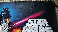STAR WARS 1977 RARE ROLLED ORIGINAL MOVIE POSTER UK BRITISH QUAD NM 30x 40