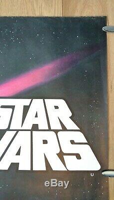 STAR WARS (1977) original PRE-Oscars UK quad movie poster ROLLED UNFOLDED
