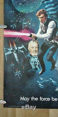 STAR WARS (1977) original PRE-Oscars UK quad movie poster ROLLED UNFOLDED