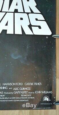 STAR WARS (1977) original PRE-Oscars UK quad movie poster ROLLED UNFOLDED