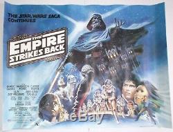 STAR WARS EMPIRE STRIKES BACK 1980 ORIGINAL BRITISH QUAD 30x40 MOVIE POSTER ESB