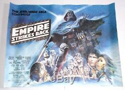 STAR WARS EMPIRE STRIKES BACK 1980 ORIGINAL BRITISH QUAD 30x40 MOVIE POSTER ESB